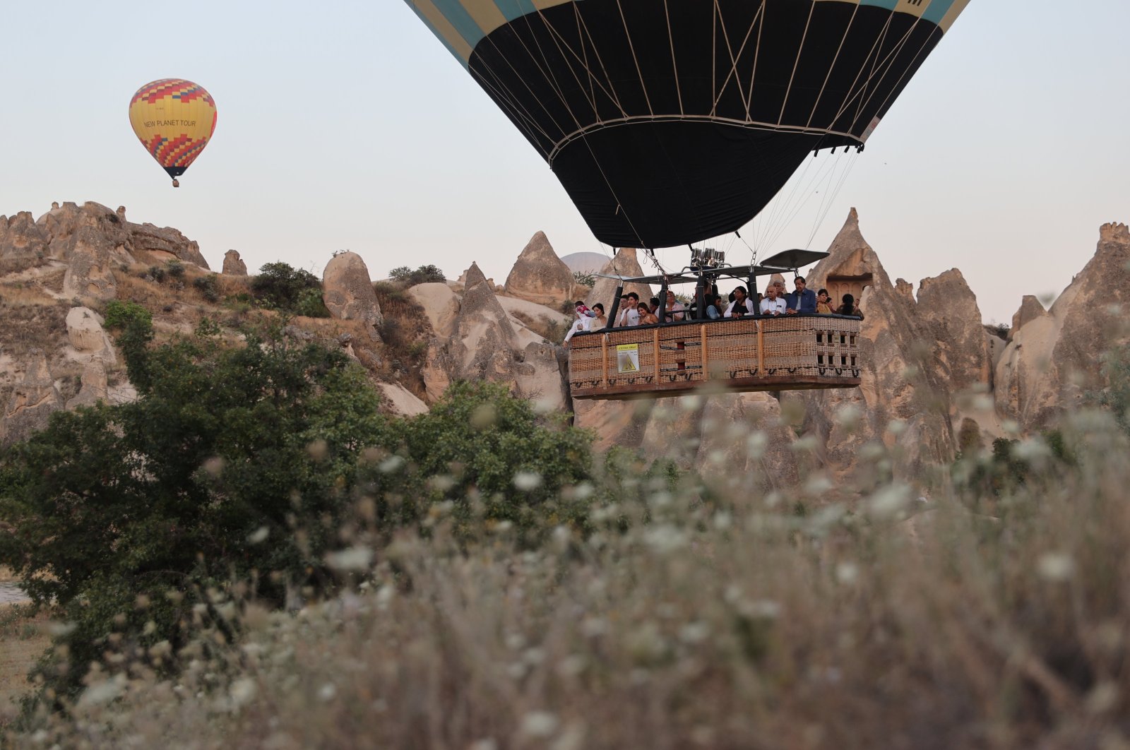 Hot air balloons are seen in the famed Capadoccia region, central Türkiye, Oct. 16, 2024. (AA Photo)