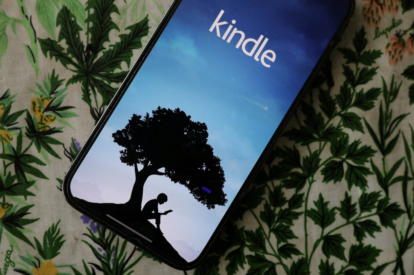 Amazon&#039;s Kindle e-book app is seen on an iPhone in an illustration taken on April 11, 2023. (Reuters Photo)