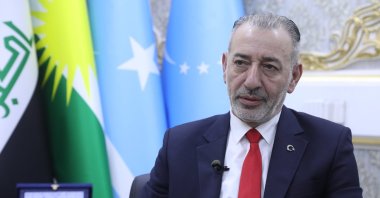 Aydın Maruf, the minister of the ITC’s Ethnic and Religious Formations Department, speaks in an interview with Anadolu Agency (AA), Irbil, KRG, Oct. 17, 2024. (AA Photo)