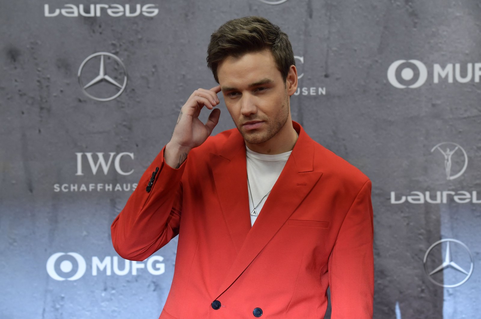 British singer and songwriter Liam Payne poses on the red carpet prior to the 2020 Laureus World Sports Awards ceremony, Berlin, Germany, Feb. 17, 2020. (AFP Photo)