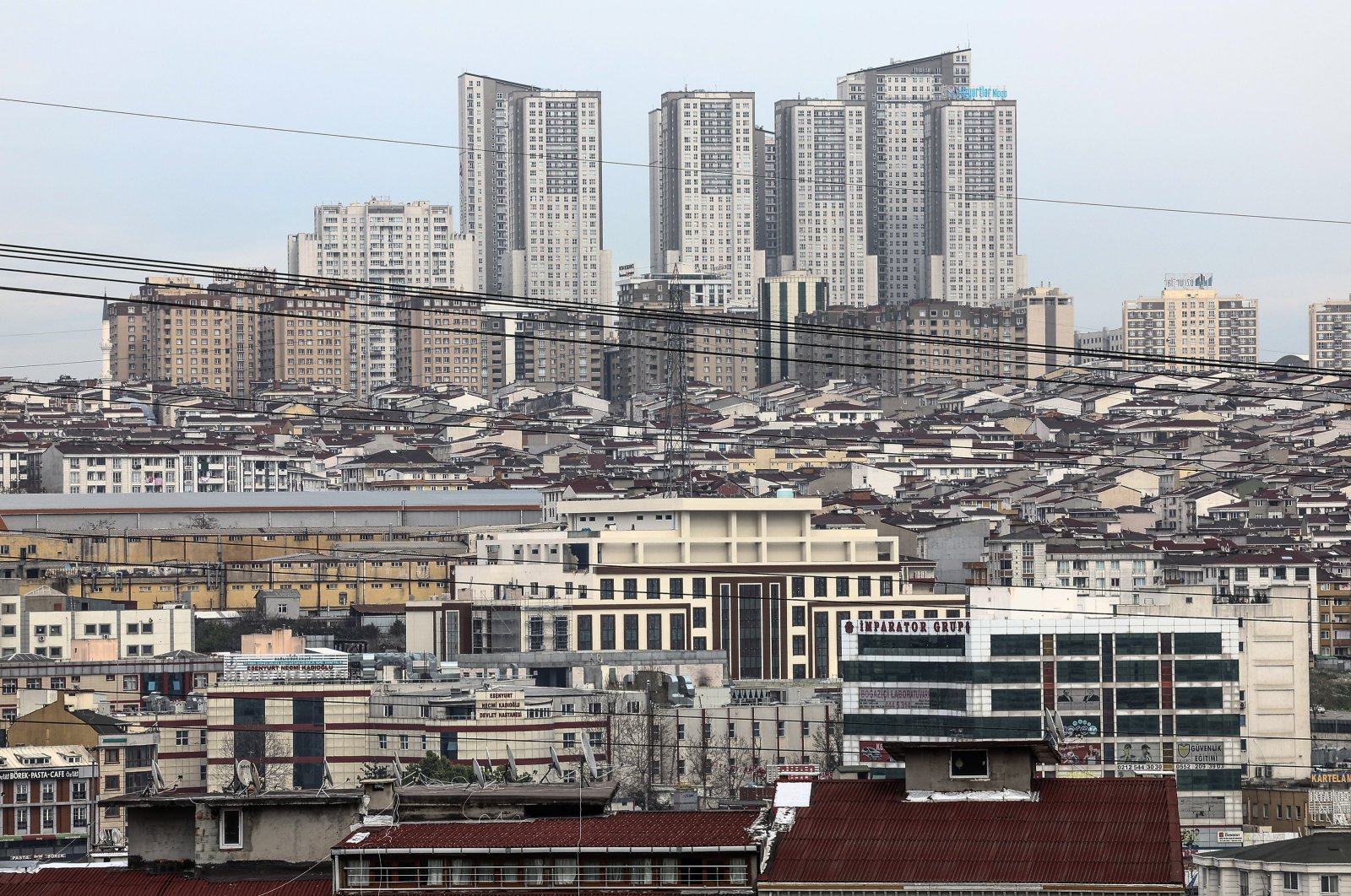 A view from Esenyurt, one of the most crowded districts of Istanbul, Türkiye, April 4, 2023. (EPA Photo)