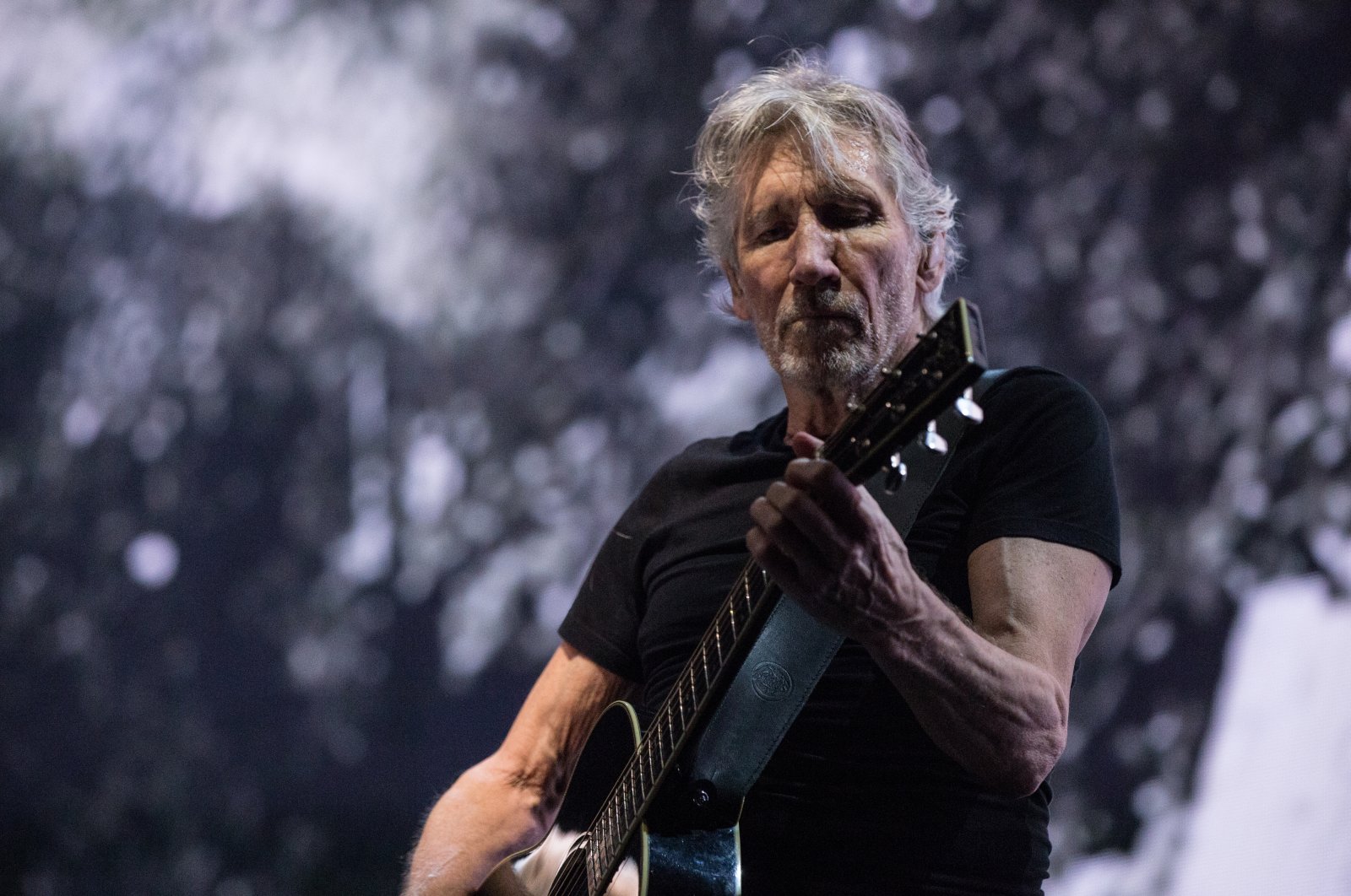 Roger Waters of Pink Floyd for his &quot;Us   Them Tour&quot; at Rogers Arena, Vancouver, Canada, Oct. 28, 2017. (Shutterstock)