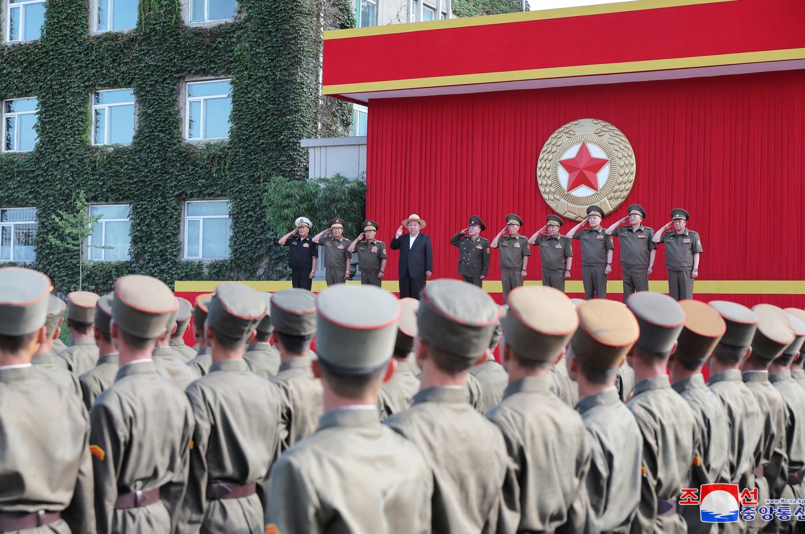 North Korean leader Kim Jong Un visits O Jin U Artillery Academy in North Korea Sept. 6, 2024. (KCNA via Reuters)