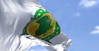 The flag with the CAF logo waving in the wind, Cairo, Egypt, Nov. 6, 2022. (Shutterstock Photo)