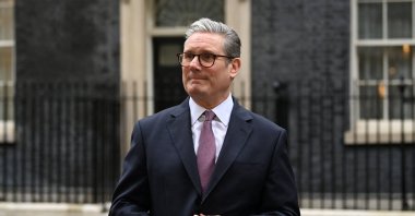 British Prime Minister Keir Starmer stands outside Number 10 Downing Street, London, Britain, Oct. 15, 2024. (Reuters Photo)