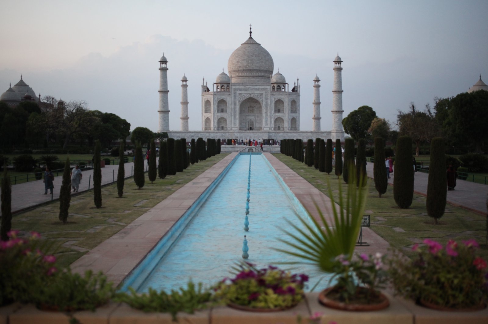 Taj Mahal, a white marble mausoleum and one of the Seven Wonders of the World, Agra, India, April 22, 2024. (Getty Images)