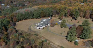 Gülenist Terror Group (FETÖ) ringleader Fetullah Gülen's residence is seen from above following his death, Saylosburg, Pennsylvania, U.S., Oct. 21, 2024. (AA Photo)