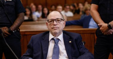 Former film producer Harvey Weinstein appears in Manhattan Criminal Court for a pretrial hearing following his overturned sex crimes conviction, New York City, U.S., July 19, 2024. (AFP Photo)