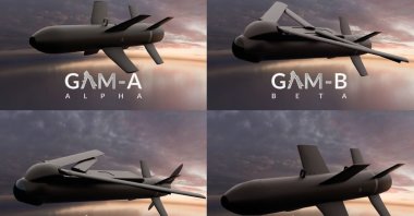 This image shows variants of the Skywolf GAM family consisting of mini smart weapon systems designed for unmanned aerial vehicles (UAVs) and unmanned combat aerial vehicles (UCAVs). (Courtesy of Astech Defence)