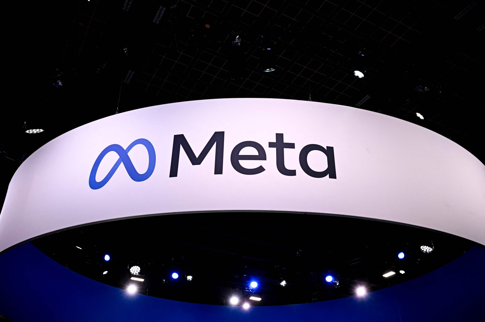 A logo of U.S. tech company Meta is displayed during the Vivatech technology startups and innovation fair, at the Porte de Versailles exhibition center in Paris, France, May 22, 2024. (AFP Photo)