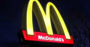 A sign is seen at a McDonald&#039;s restaurant in the U.S., March 17, 2020. (Reuters Photo)