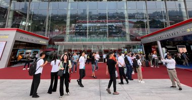 Visitors walk by one of the main halls at the China Import and Export Fair, commonly known as the Canton Fair, Guangzhou, Guangdong province, China, Oct. 15, 2024. (Reuters Photo)
