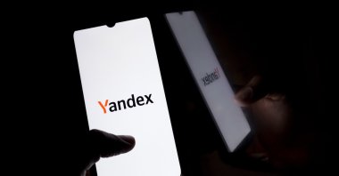 The Yandex logo is displayed on a smartphone screen in Athens, Greece, Sept. 9, 2024 (Reuters Photo)