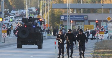A general view of the entrance of the headquarters of Türkiye&#039;s aviation company TAI, near Kahramankazan, a town of Turkish capital Ankara, Oct. 23, 2024. (Reuters Photo)