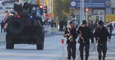 
A general view of the entrance of the headquarters of Türkiye's aerospace company TAI, near Kahramankazan, Ankara, Oct. 23, 2024. (Reuters Photo)