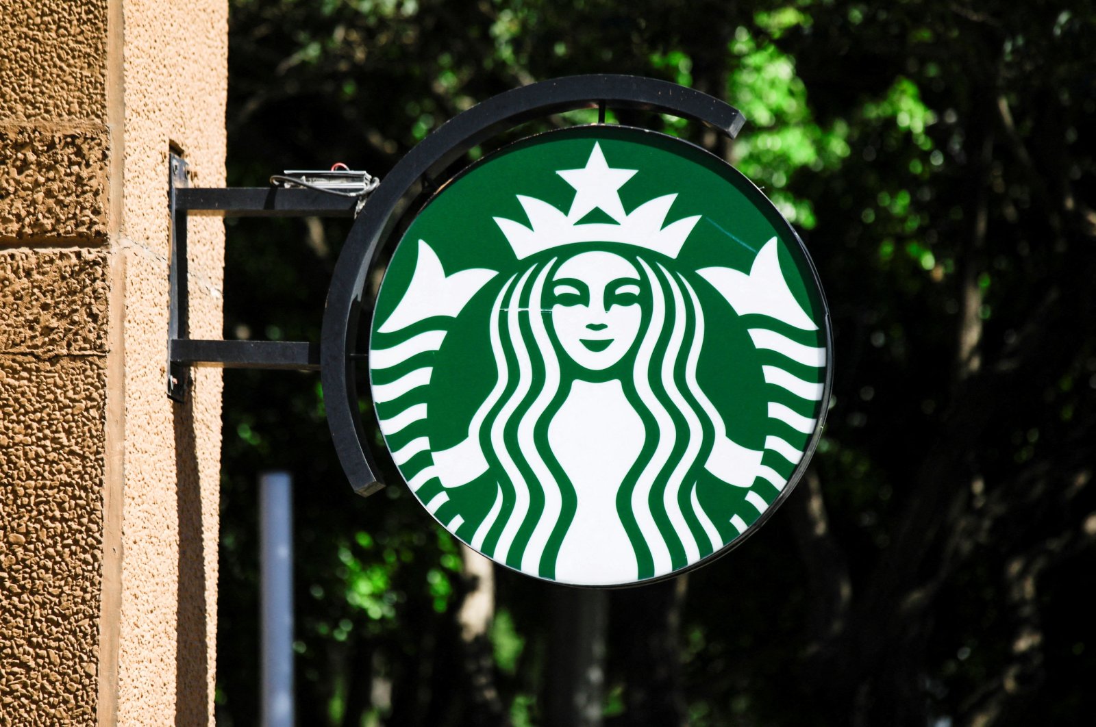 The logo of the American coffee company Starbucks is seen in Mexico City, Mexico, June 15, 2024. (Reuters Photo)