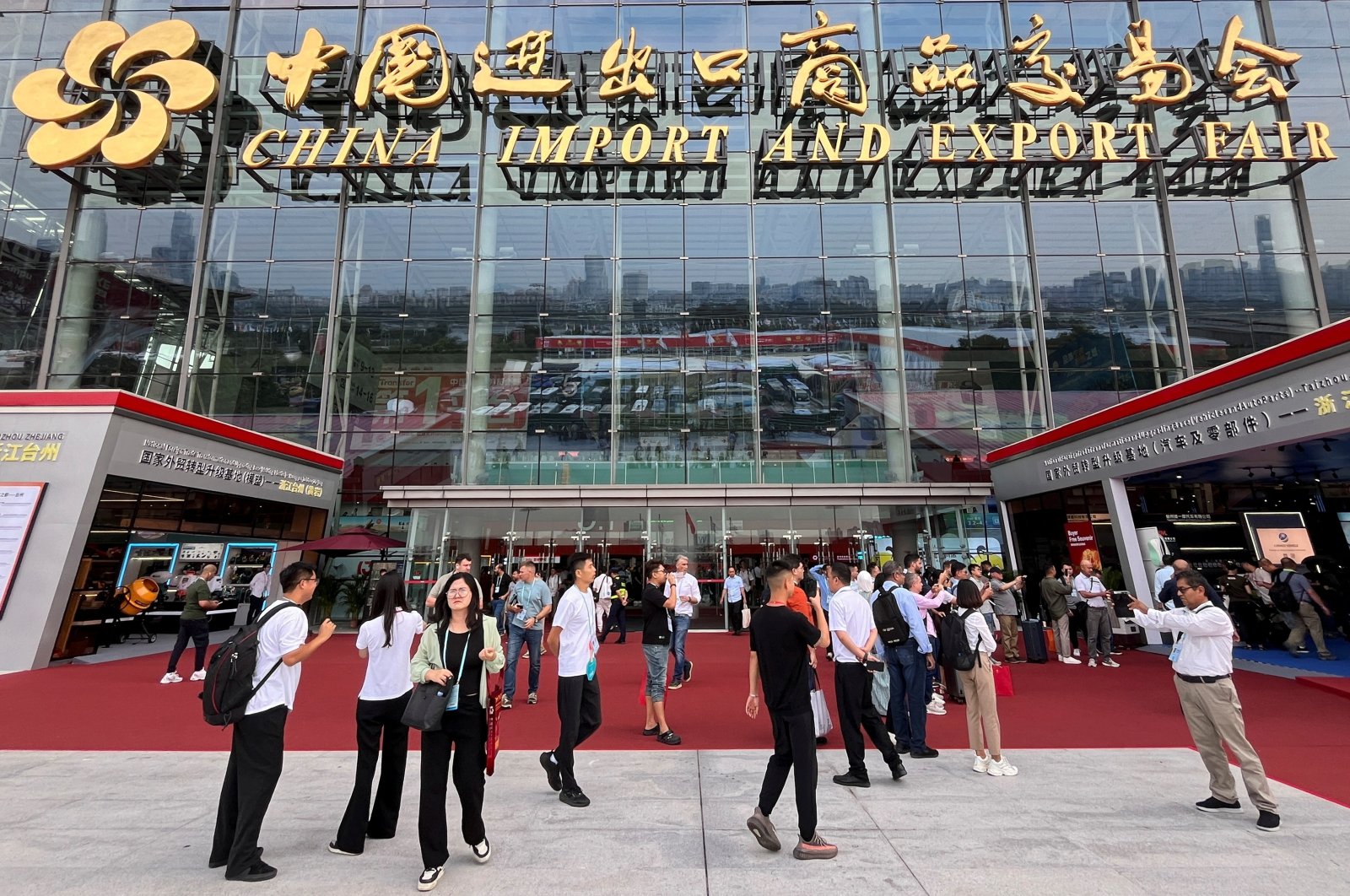 Visitors walk by one of the main halls at the China Import and Export Fair, commonly known as the Canton Fair, Guangzhou, Guangdong province, China, Oct. 15, 2024. (Reuters Photo)