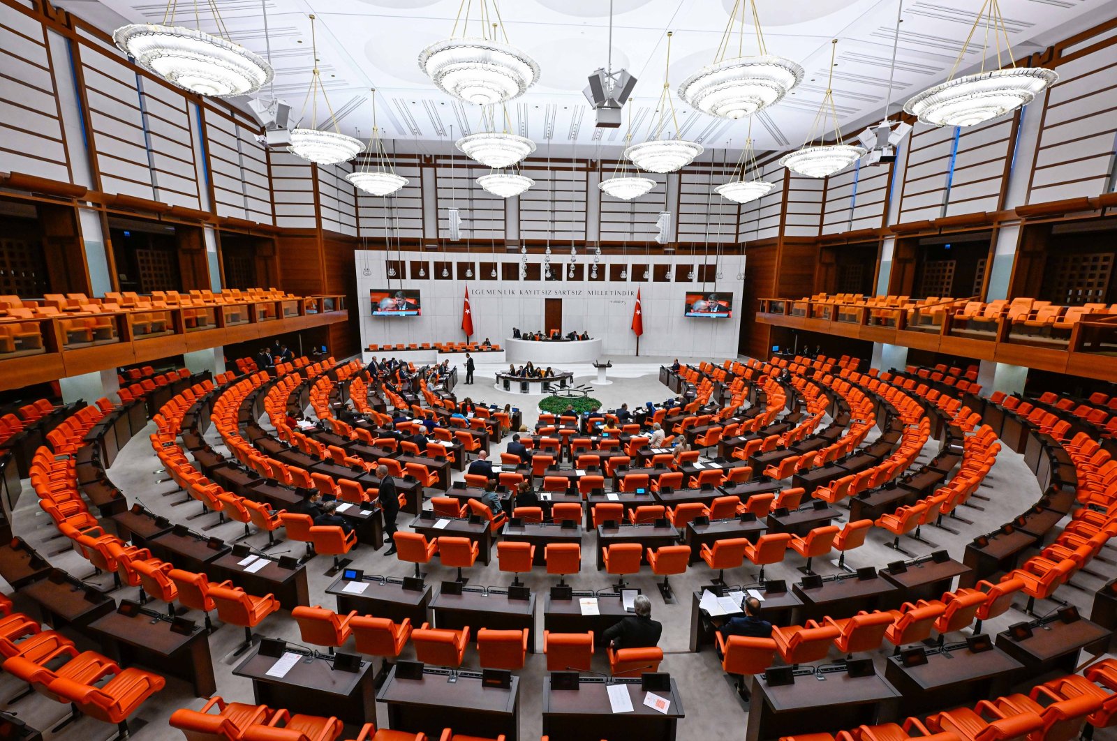 Lawmakers assemble for a session at Parliament, Ankara, Türkiye, Oct. 17, 2024. (AA Photo)