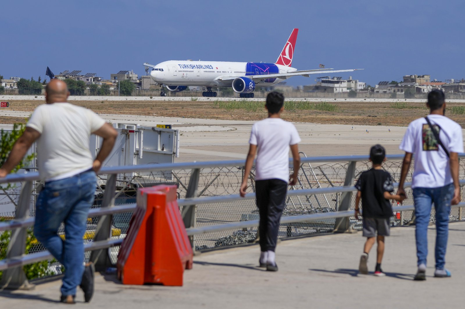 A Turkish Airlines (THY) plane prepares to take off from Rafik Hariri International Airport in Beirut, Lebanon, July 30, 2024. (AP Photo)