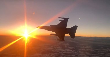 A view of a Turkish fighter jet that took part in a counterterrorism operation in Iraq is seen in this photo shared by the Ministry of National Defense, Sept. 4, 2024. (IHA Photo)