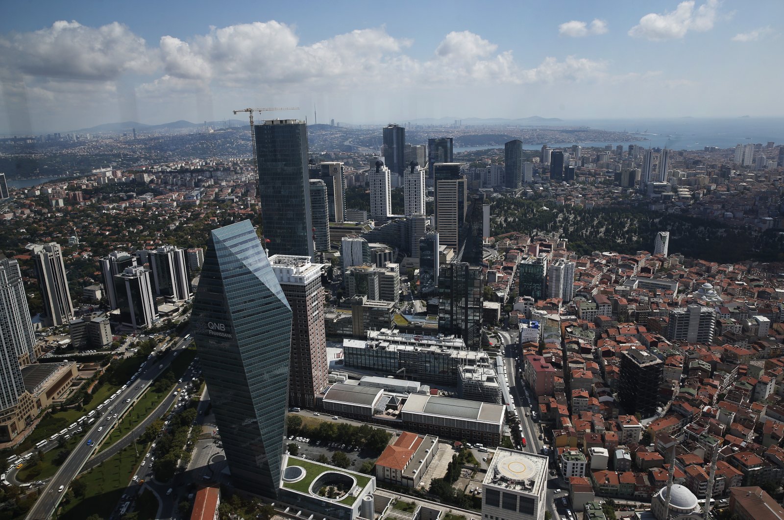 A general view of financial and commercial neighborhood Levent, where many of leading banks and companies have their headquarters, Istanbul, Türkiye, Aug. 16, 2018. (AP Photo)