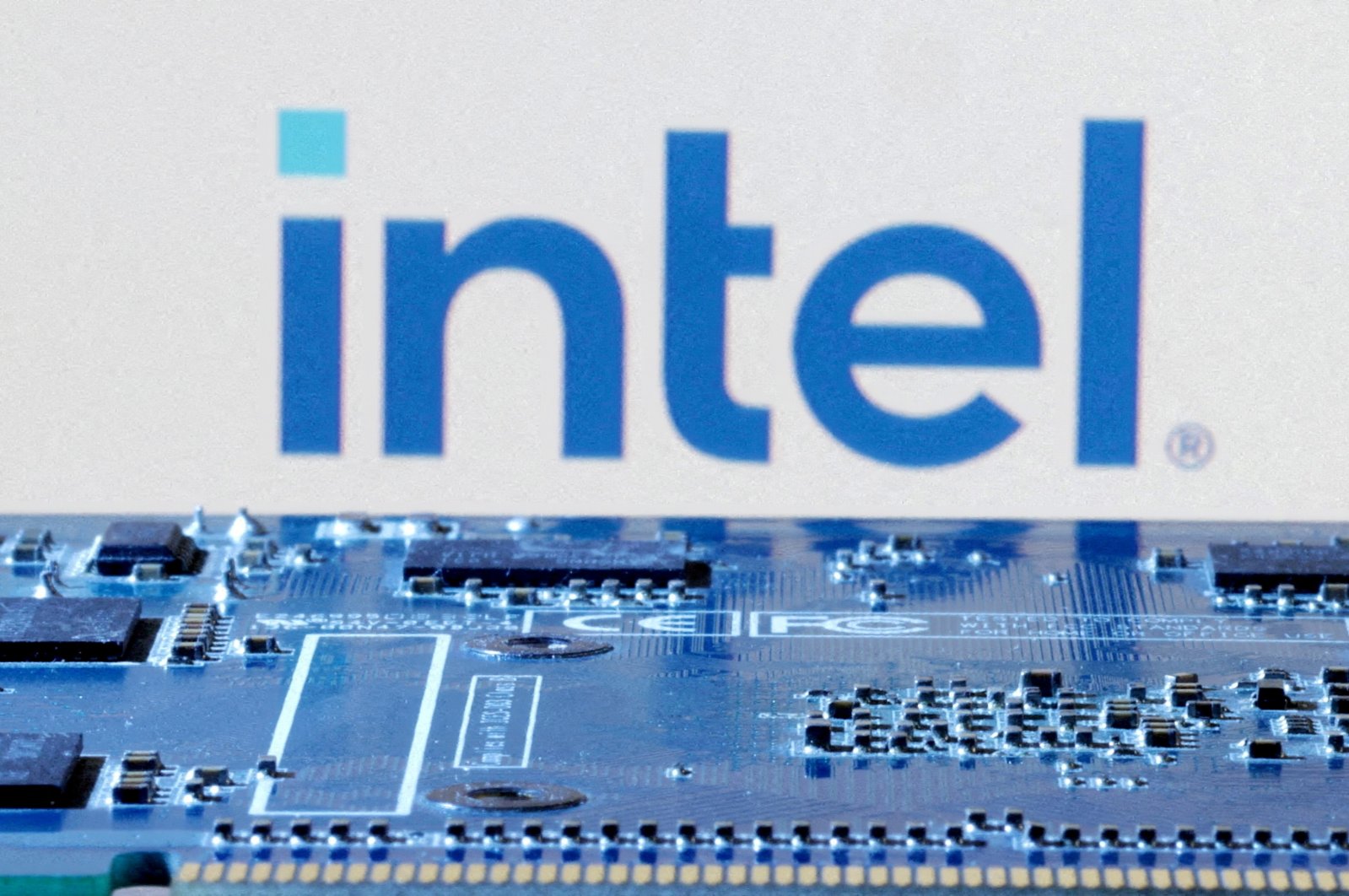 Intel&#039;s logo is seen in this illustration taken on Jan. 8, 2024. (Reuters Photo)