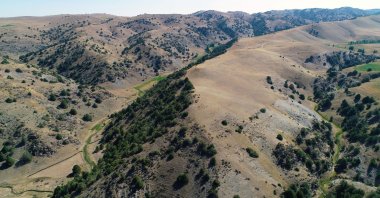 A portion of the newly rediscovered medieval Silk Road city Tugunbulak, located in the mountains of southeastern Uzbekistan, July 20, 2018. (Reuters Photo)
