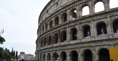 People walk outside the Colosseum, Rome, Italy, Oct. 24, 2024. (AA Photo)