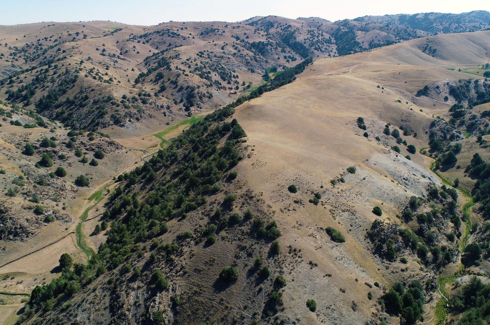 A portion of the newly rediscovered medieval Silk Road city Tugunbulak, located in the mountains of southeastern Uzbekistan, July 20, 2018. (Reuters Photo)