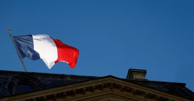 A French national flag flies above the Elysee Palace, Paris, France, Oct. 23, 2024. (Reuters Photo)