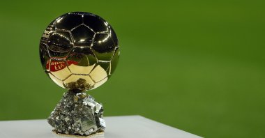 The Ballon D&#039;or seen before the La Liga football match between Real Madrid and Rayo Vallecano at the Estadio Santiago Bernabéu in Madrid, Spain, Dec. 15, 2018. (Getty Images)