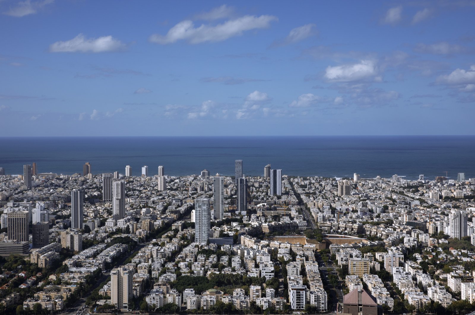 A general view shows the center of Tel Aviv, Israel, Dec. 2, 2021. (AP Photo)