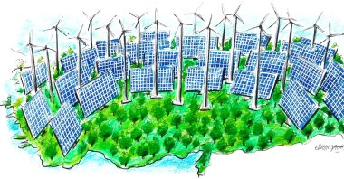 "Since 2020, Türkiye has seen a greater reduction in energy intensity compared to the global average." (Illustration by Erhan Yalvaç)