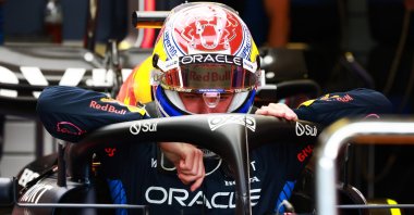 Red Bull&#039;s Max Verstappen ahead of Mexico City Grand Prix practice at the Autodromo Hermanos Rodriguez, Mexico City, Mexico, Oct. 26, 2024. (AA Photo)