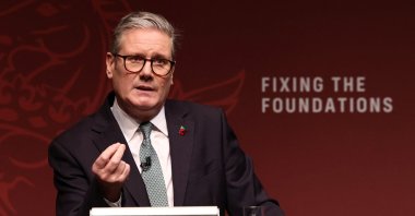 British Prime Prime Minister Keir Starmer gestures as he speaks at an event in the West Midlands, U.K., Oct. 28, 2024. (Reuters Photo)