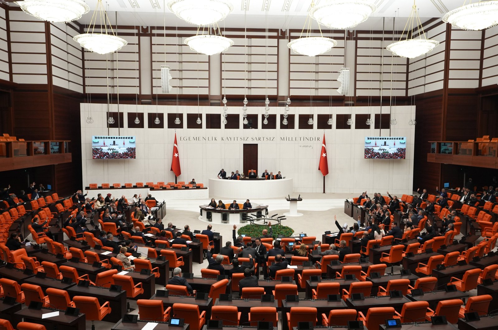 A view of Parliament in session, in the capital Ankara, Türkiye, Oct. 24, 2024. (AA Photo)