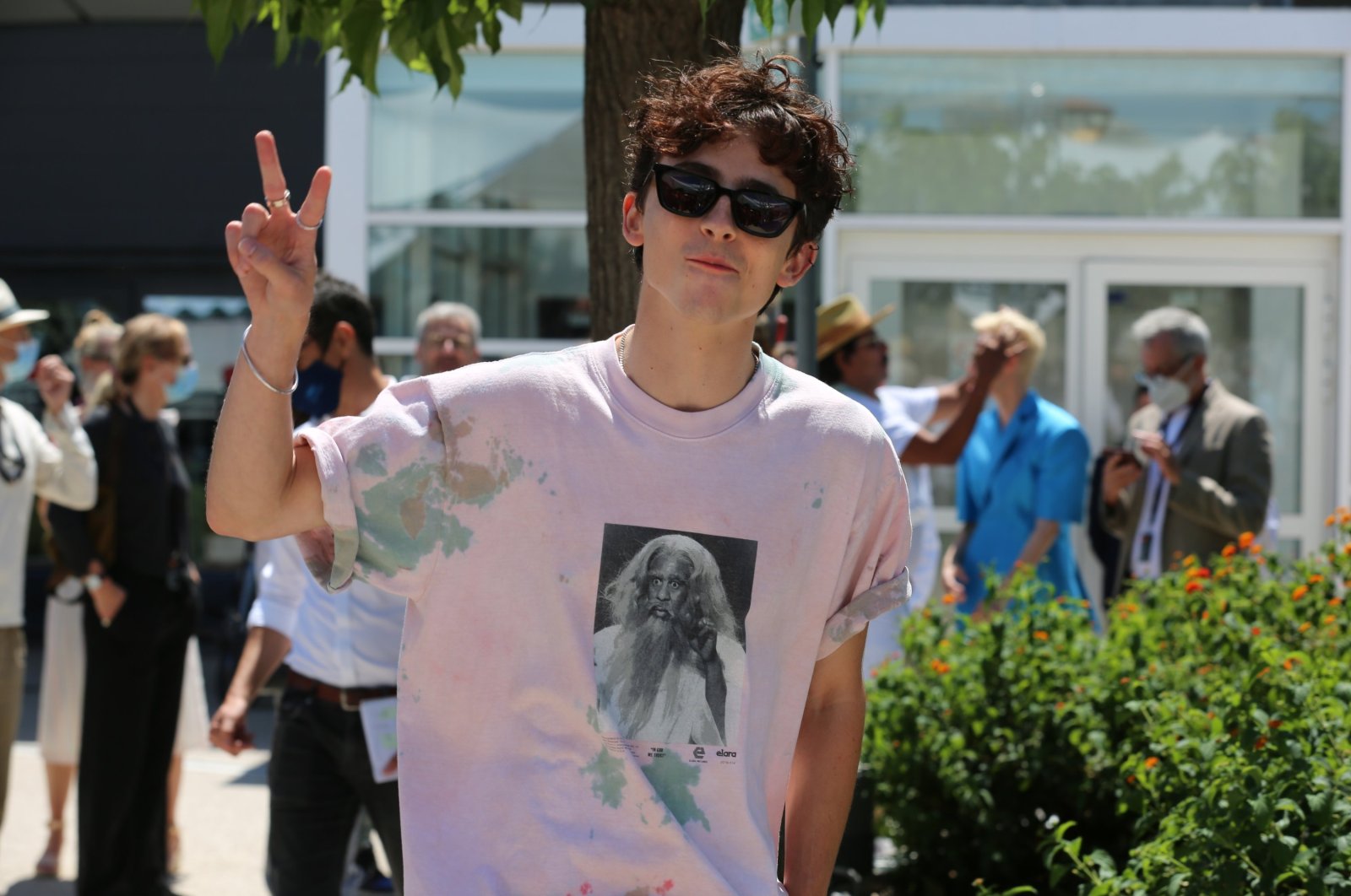 American actor Timothee Chalamet arrives for the &quot;The French Dispatch&quot; photocall as part of the 74th annual Cannes Film Festival, July 2021. (DPA File Photo)