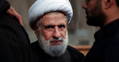 Lebanese group Hezbollah's deputy leader Naim Kassem seen at a funeral in Beirut, Lebanon, Aug. 2, 2024. (Reuters Photo)