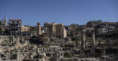 Panoramic view of the UNESCO World Heritage Site Baalbek in the Beqaa Valley, Lebanon, Oct. 25, 2024. (AA Photo)