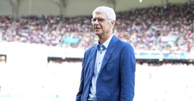 Arsene Wenger attends the men&#039;s gold medal match between France and Spain during the Olympic Games Paris 2024 at Parc des Princes, Paris, France, Aug. 9, 2024. (Getty Images Photo)