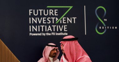 Participants arrive to attend the annual Future Investment Initiative (FII) conference in Riyadh, Saudi Arabia, Oct. 29, 2024. (AFP Photo)