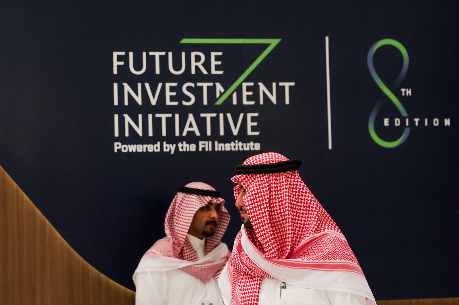 Participants arrive to attend the annual Future Investment Initiative (FII) conference in Riyadh, Saudi Arabia, Oct. 29, 2024. (AFP Photo)