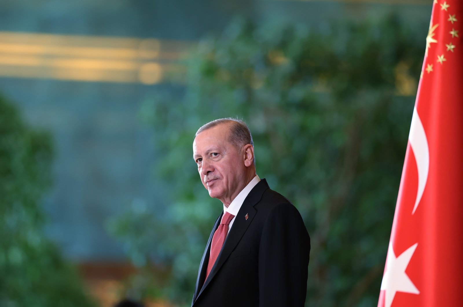 President Recep Tayyip Erdoğan attends the Oct. 29 Republic Day reception in Ankara, Oct. 29, 2024. (IHA Photo)