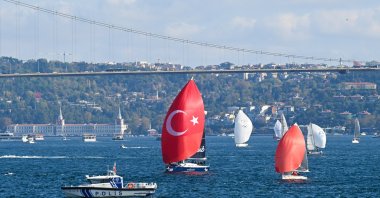 Yacht race during the 5th Presidential International Yacht Races, Istanbul, Türkiye, Oct. 29, 2024. (AA Photo)