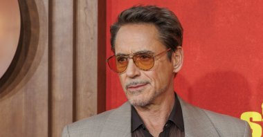 Robert Downey Jr. arrives at the premiere of &quot;The Sympathizer&quot; at the Paramount Theatre in Los Angeles, U.S., April 9, 2024. (AP Photo)