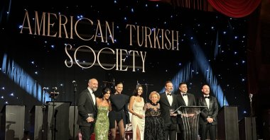 Turkish actors and producers receive their awards at the Annual Gala organized by the American Turkish Society in New York City, U.S., Oct. 28, 2024. (Courtesy of Funda Karayel)