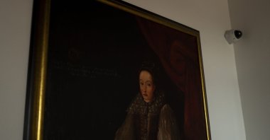 A painting of Elizabeth Bathory is seen in the Draskovic museum in Cachtice, Slovakia, Oct. 20, 2024. (AP Photo)