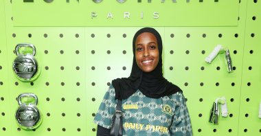 Iqra Ismail attends the Energy by Longchamp London immersive multi-room exhibition, London, U.K., Sept. 4, 2024. (Getty Images Photo)