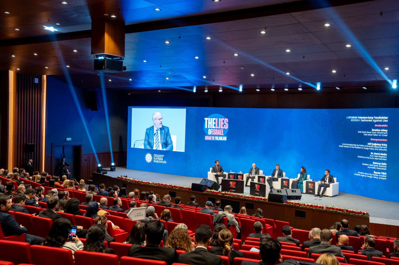 Presidential chief adviser Akif Çağatay Kılıç (2nd L) speaks at a panel moderated by Daily Sabah Editor-in-Chief Ibrahim Altay (L), Ankara, Türkiye, Oct. 30, 2024. (AA Photo)