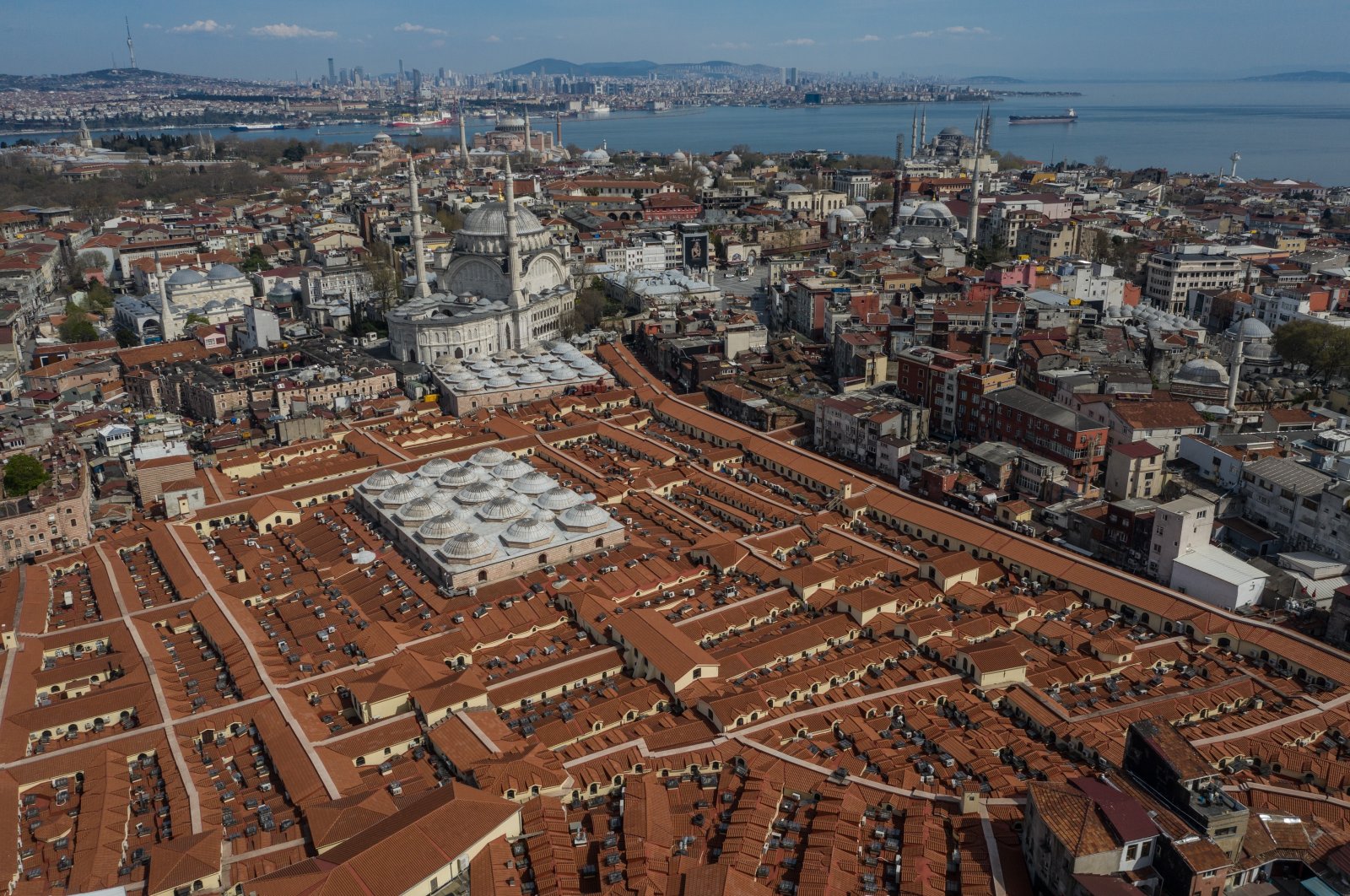 A view from the renovated rooftop of the Grand Bazaar, which offers an iconic perspective of Istanbul&#039;s historic peninsula. (Getty Images)